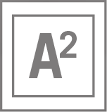 A gray square icon with the letter "A" followed by a superscript "2," all enclosed within a double-line border.